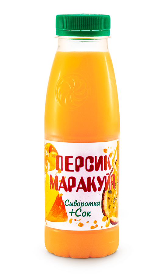 Сыворотка и сок "персик-маракуйя"